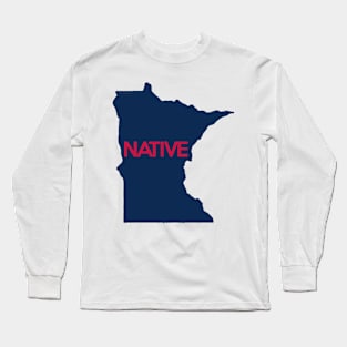 Minnesota Native MN Navy Long Sleeve T-Shirt